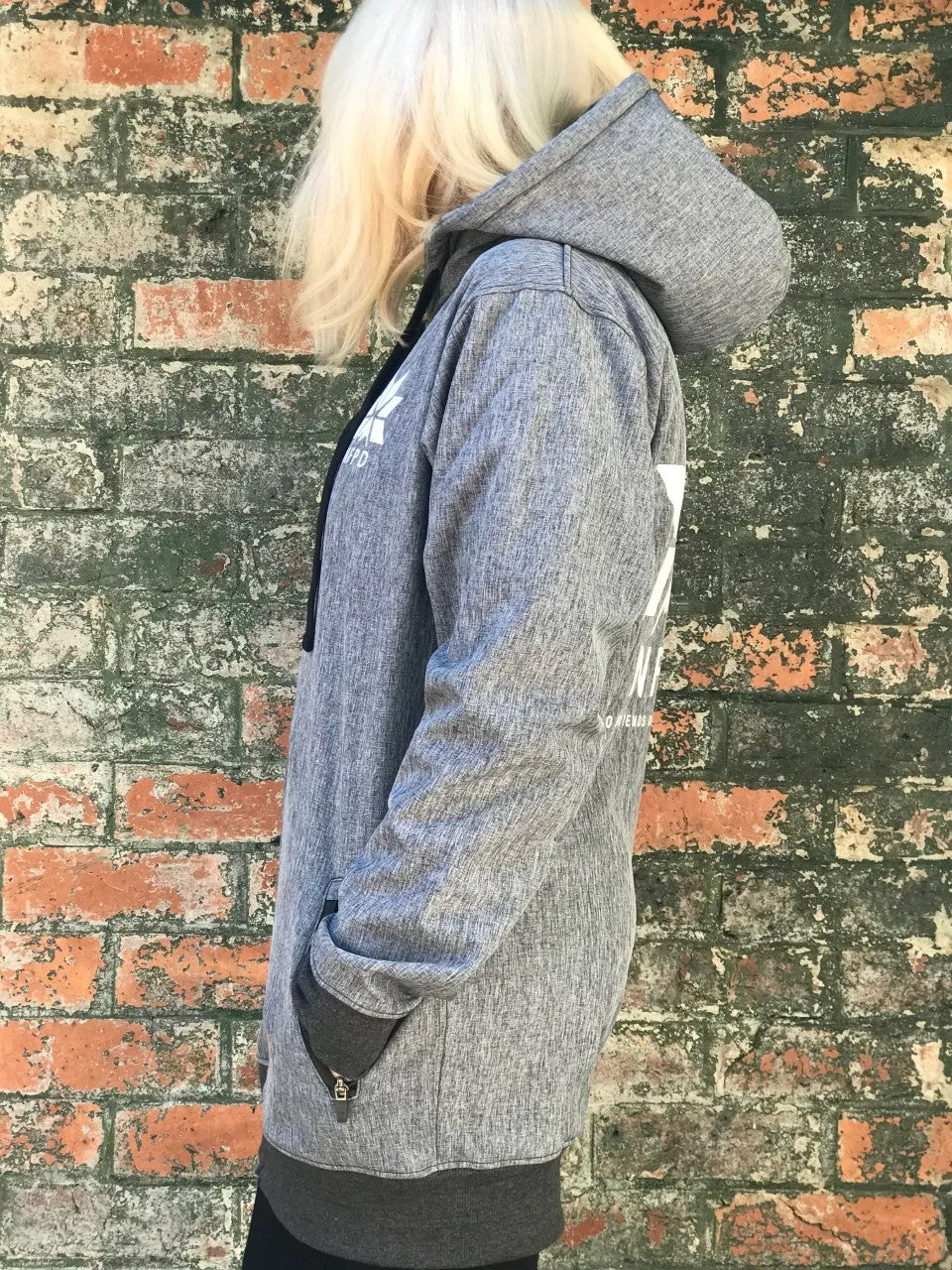 10K WATERPROOF Tall Grey Marle Ski/Snowboard Softshell Jacket - Unisex