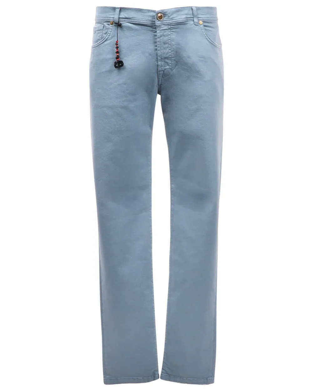 5 Pocket Stretch Pants in Soft Blue