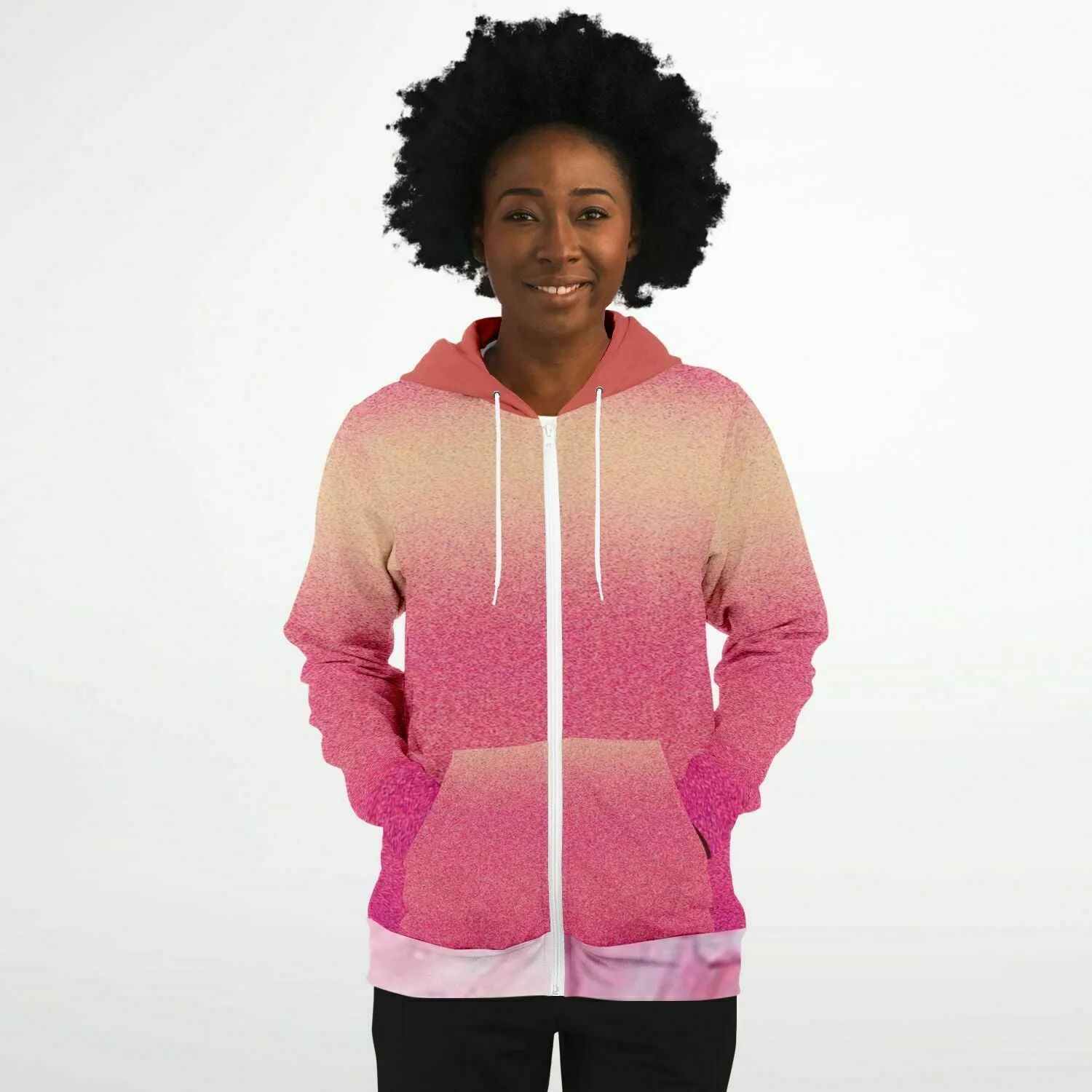 a hoodie with pinks