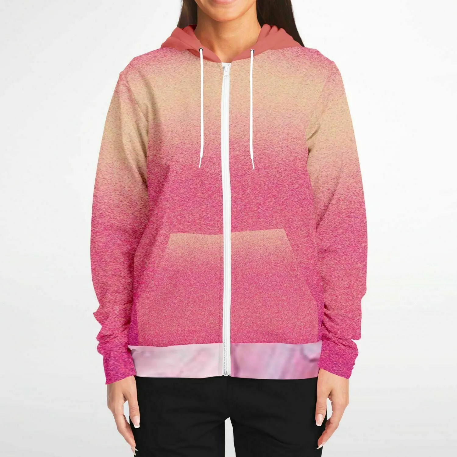 a hoodie with pinks