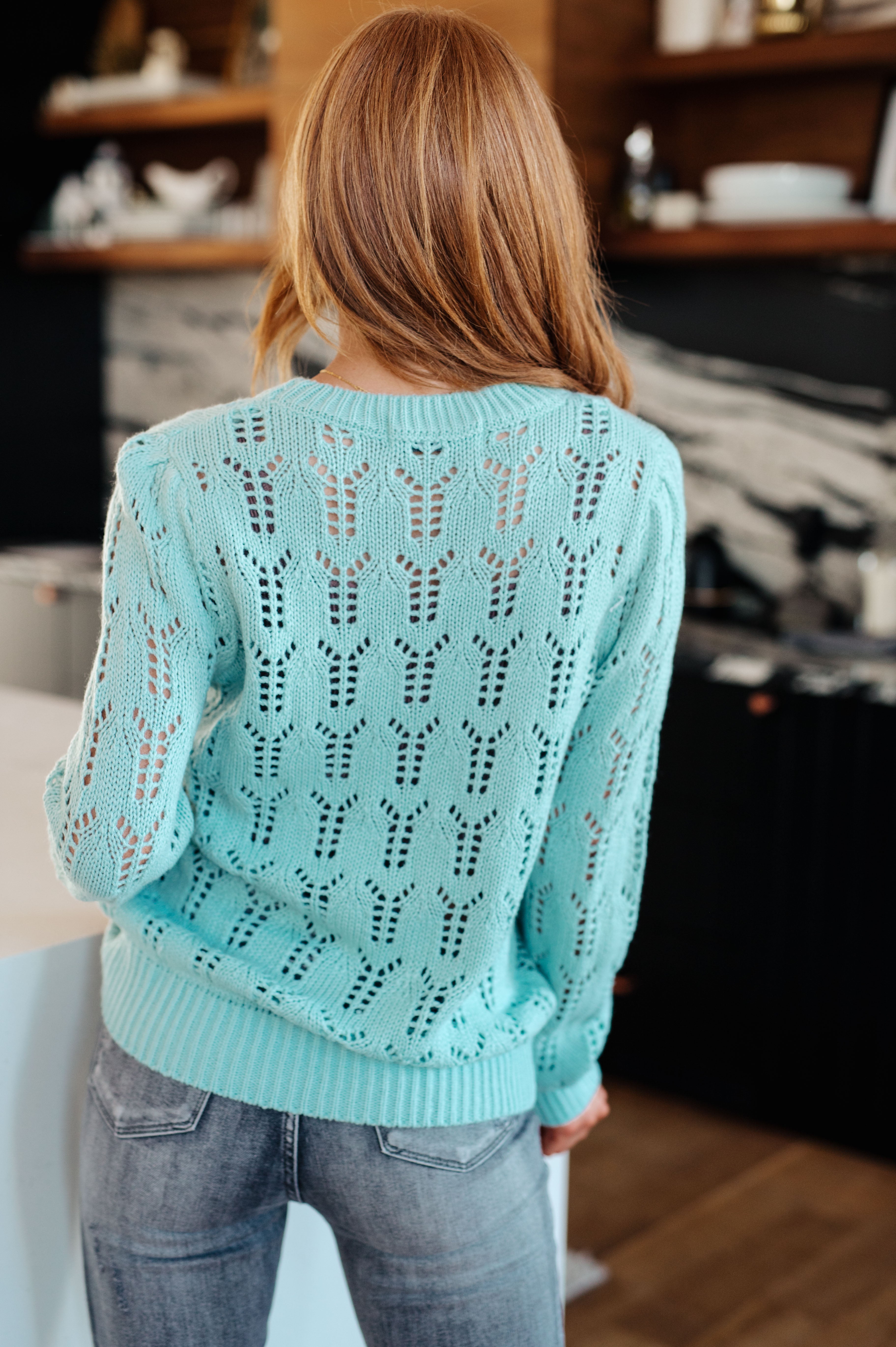 Addison Pointelle Knit Sweater