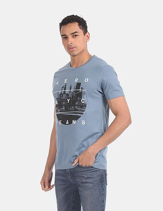 Aeropostale Blue Short Sleeve Brand Graphic T-Shirt