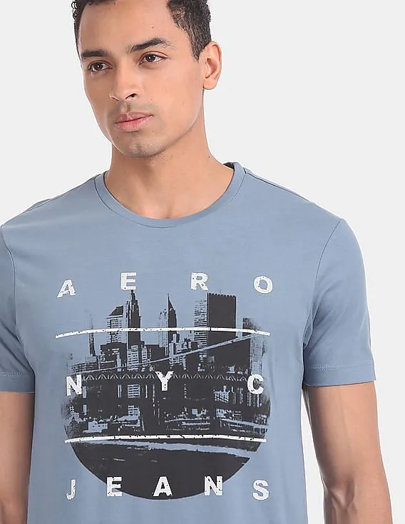 Aeropostale Blue Short Sleeve Brand Graphic T-Shirt