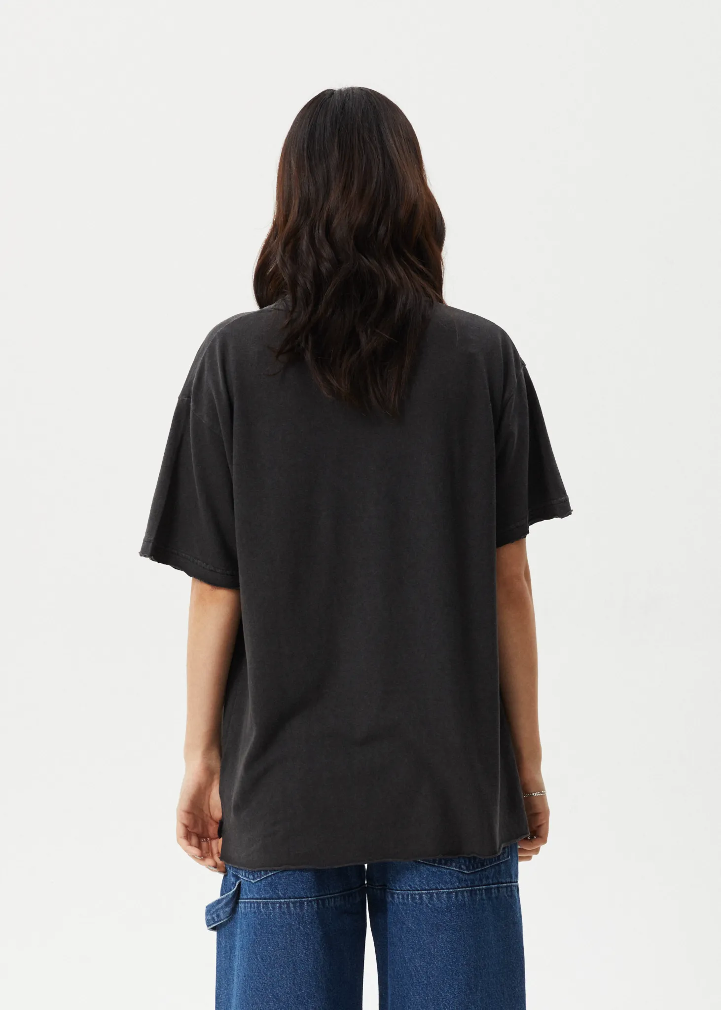 AFENDS Womens Nirvana - Oversized Tee - Stone Black