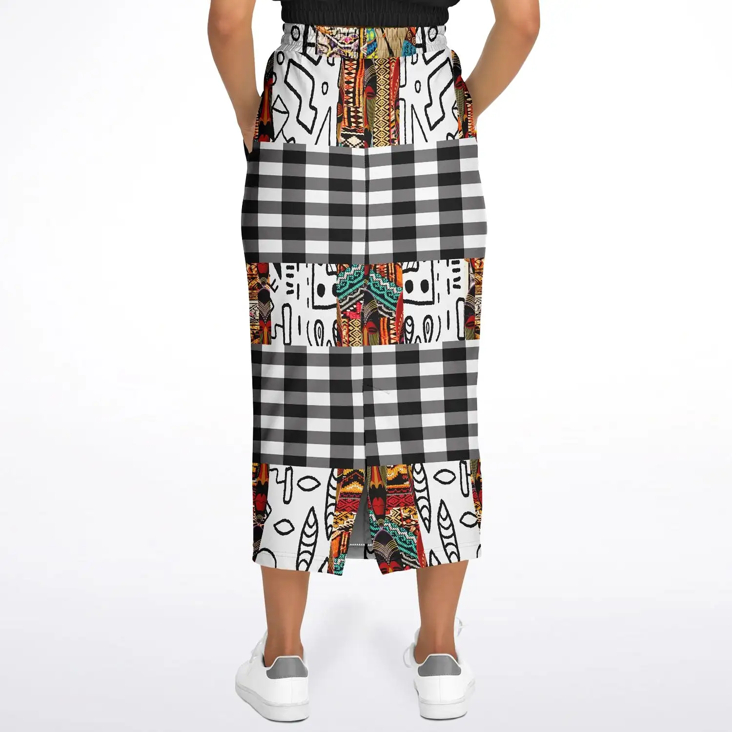 Africa Bombastic Eco-Poly Long Pocket Skirt