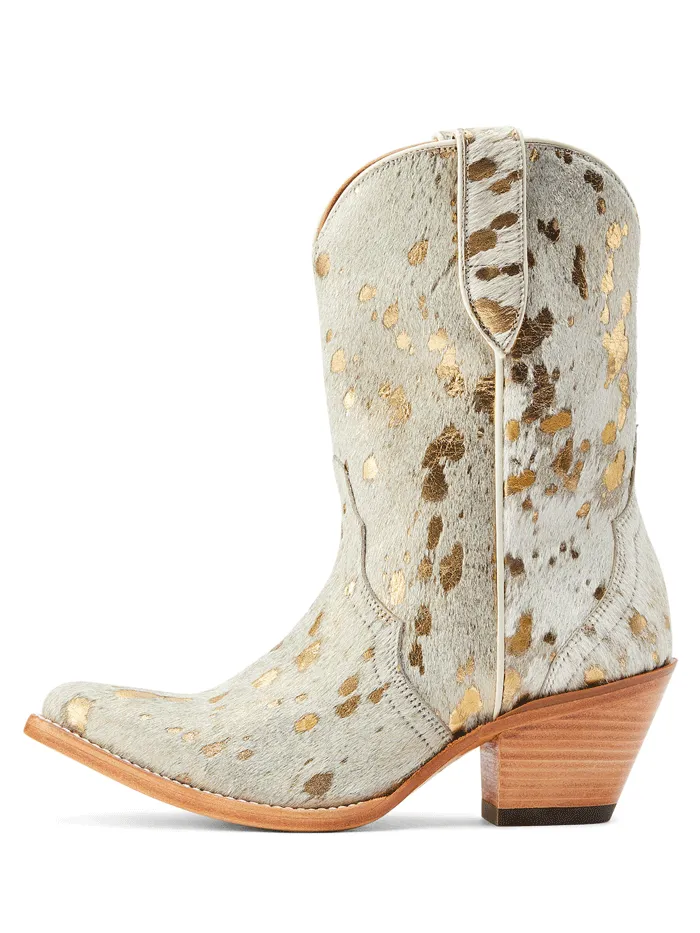 Ariat 10044392 Womens Bandida Western Boot White Metallic Hair On