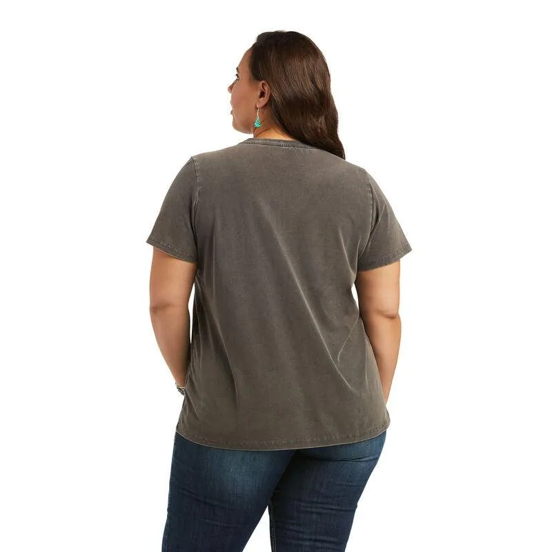 Ariat Women's Ariat Boot Charcoal Tee 10039542