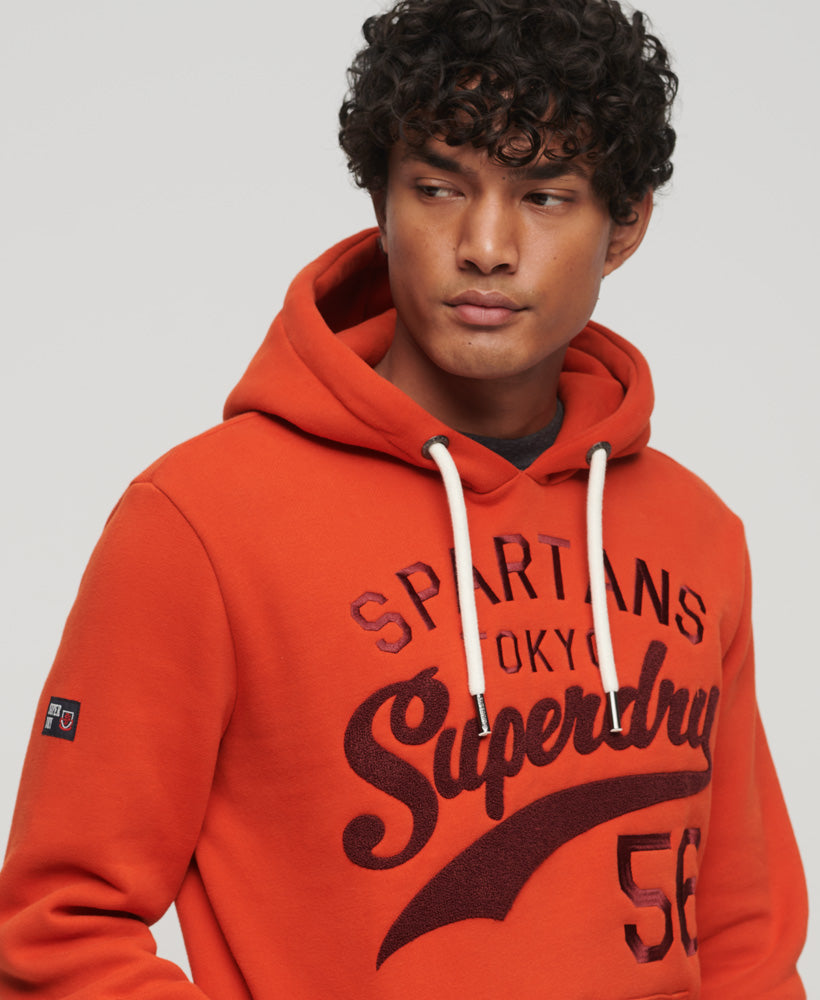 Athletic Script Graphic Hoodie | Denim Co Rust Orange