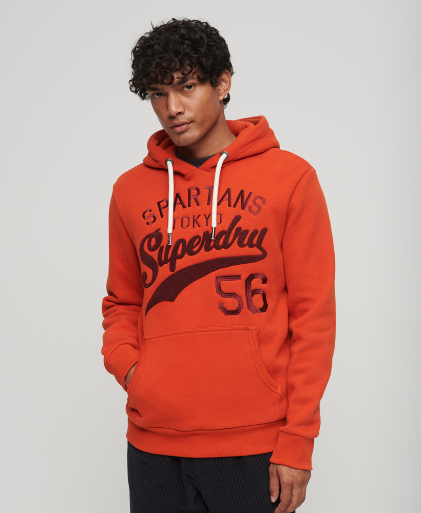 Athletic Script Graphic Hoodie | Denim Co Rust Orange