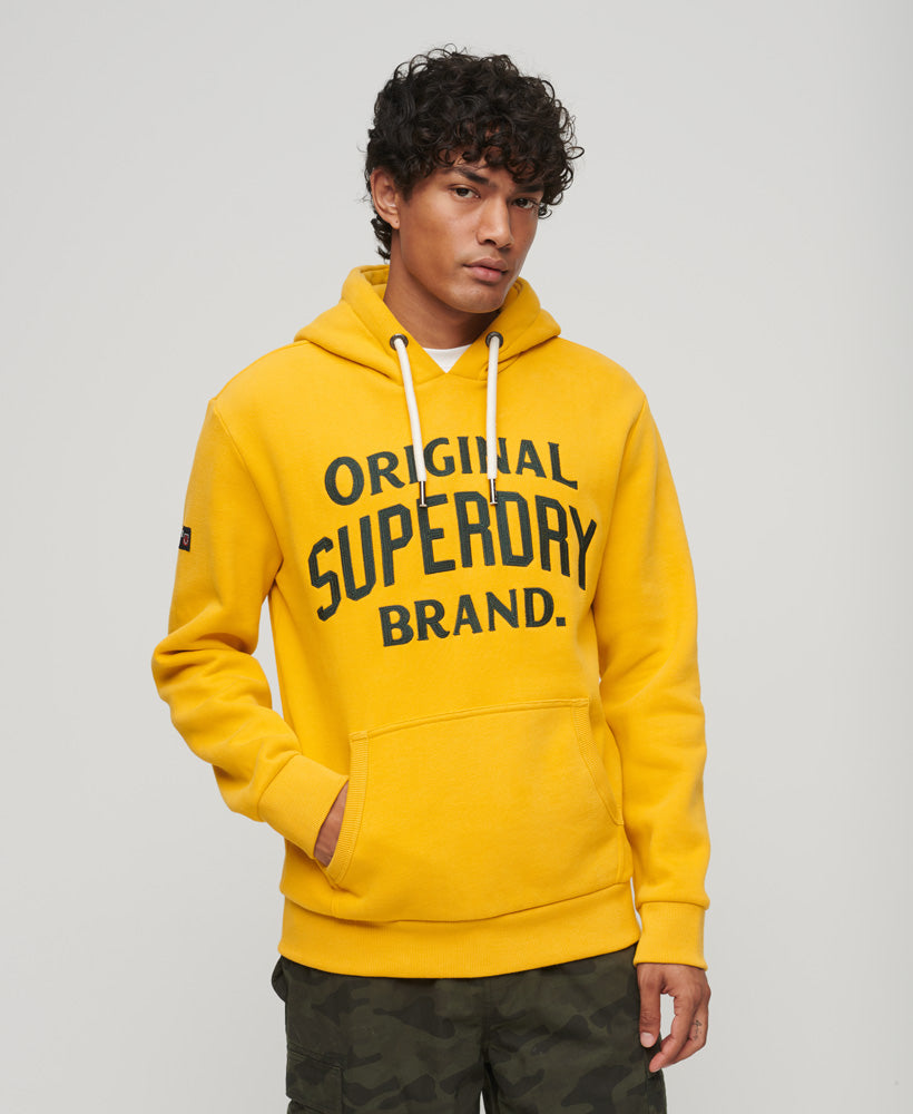 Athletic Script Graphic Hoodie | Golden Rod Yellow