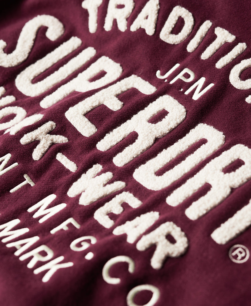 Athletic Script Graphic Hoodie | Rich Berry Purple