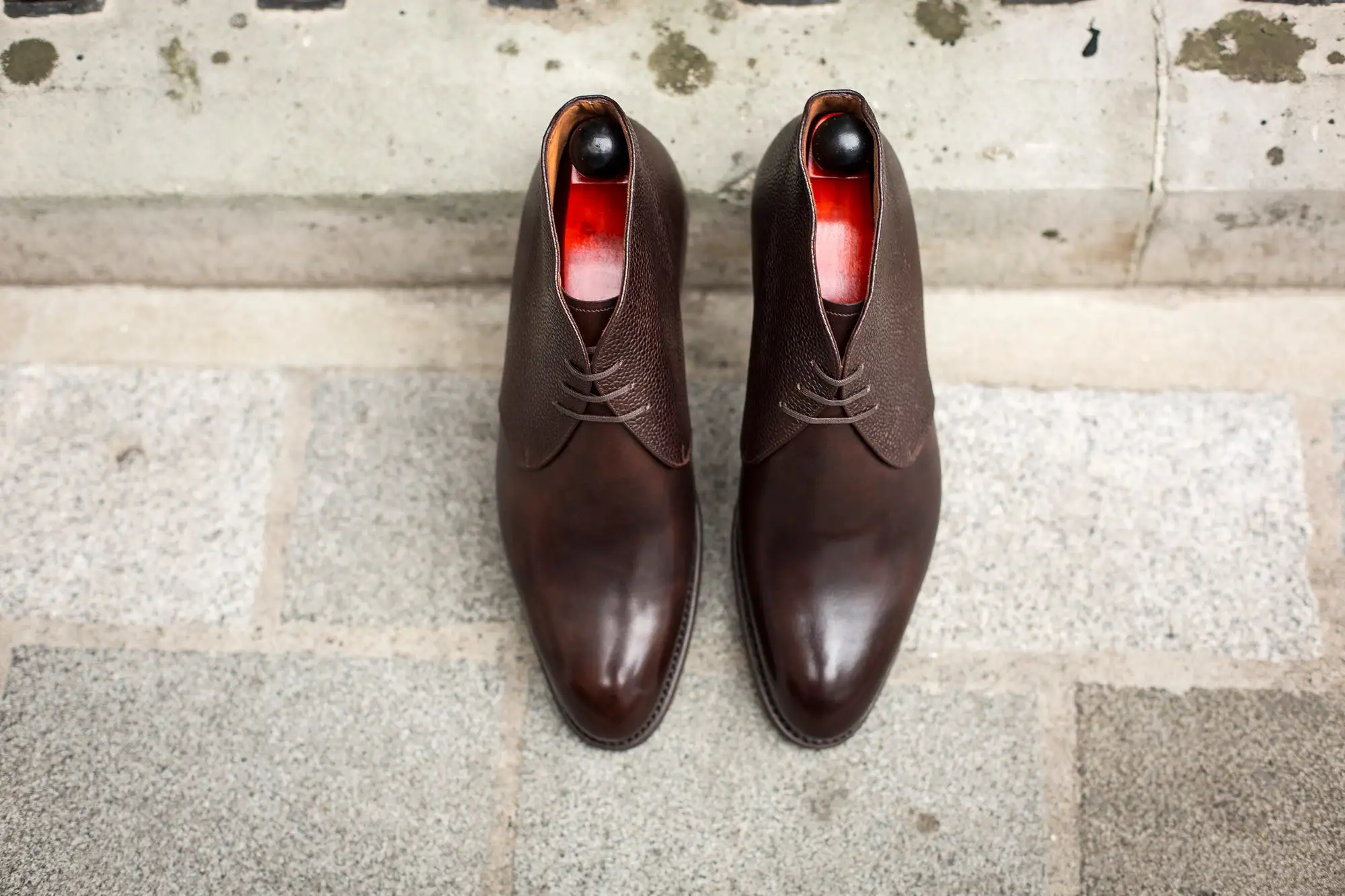 Ballard - MTO - Dark Brown Museum Calf / Dark Brown Scotch Grain - NGT Last - Country Rubber Sole