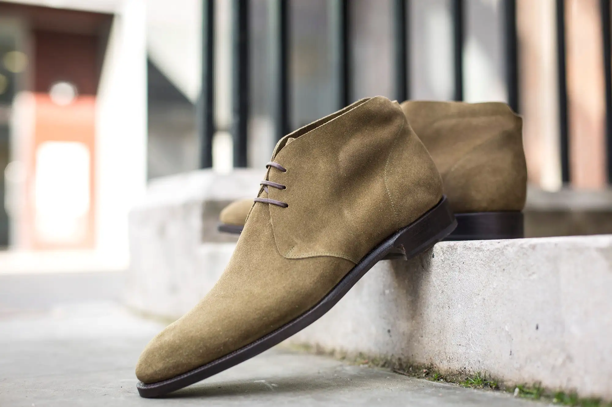 Ballard - MTO - Olive Suede - NGT Last - Single Leather Sole