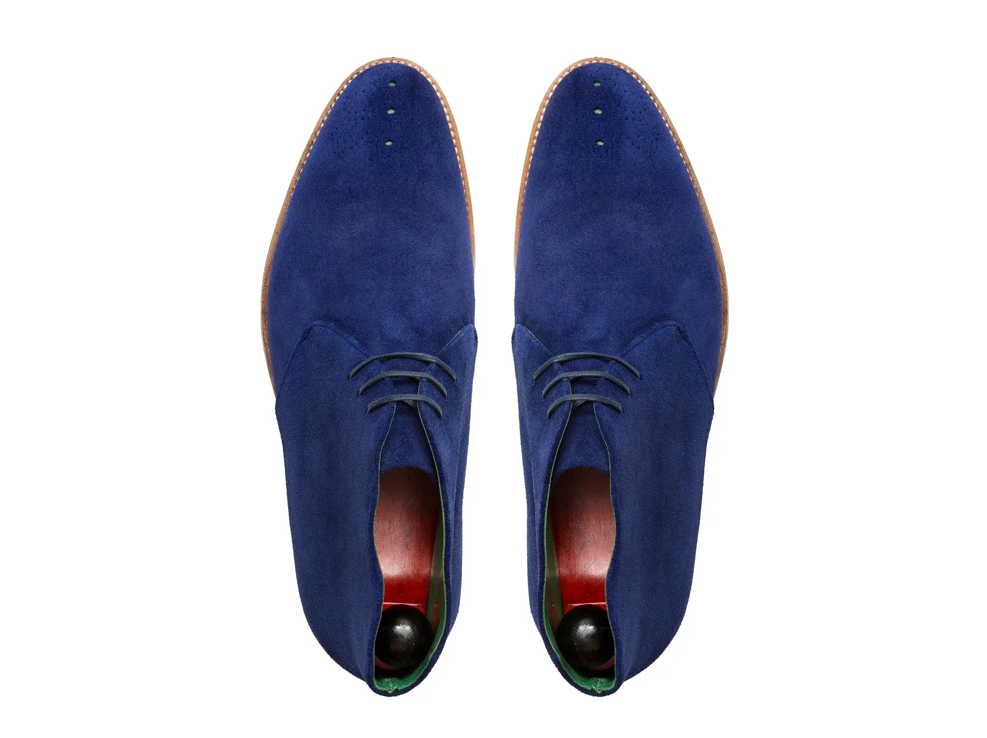 Ballard - MTO - Vivid Blue Suede - TMG Last - Natural Single Leather Sole