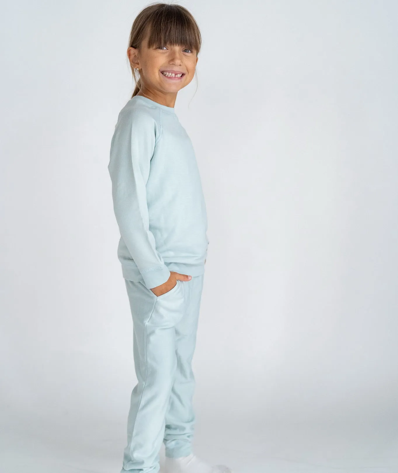 Bamboo Fleece Sweat Pants (Pastel Blue)