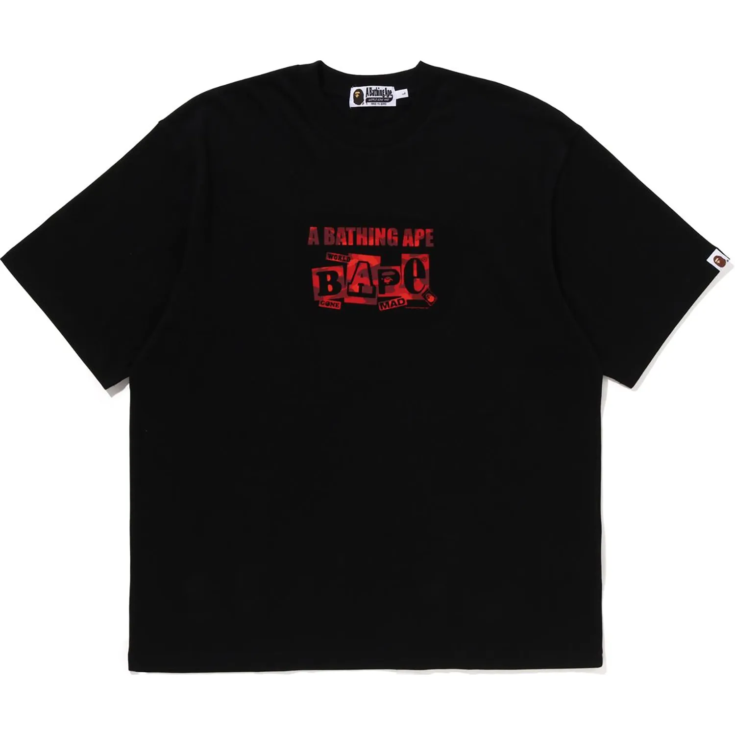 BAPE TEXT GRAPHIC TEE MENS