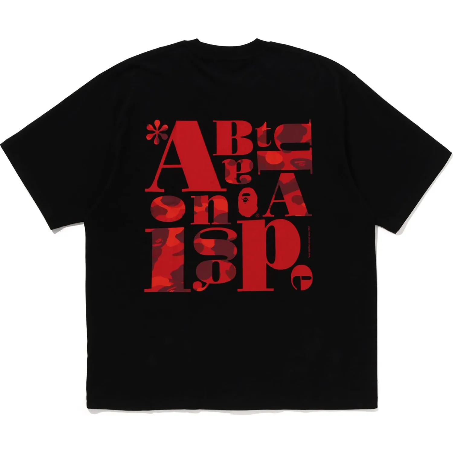 BAPE TEXT GRAPHIC TEE MENS