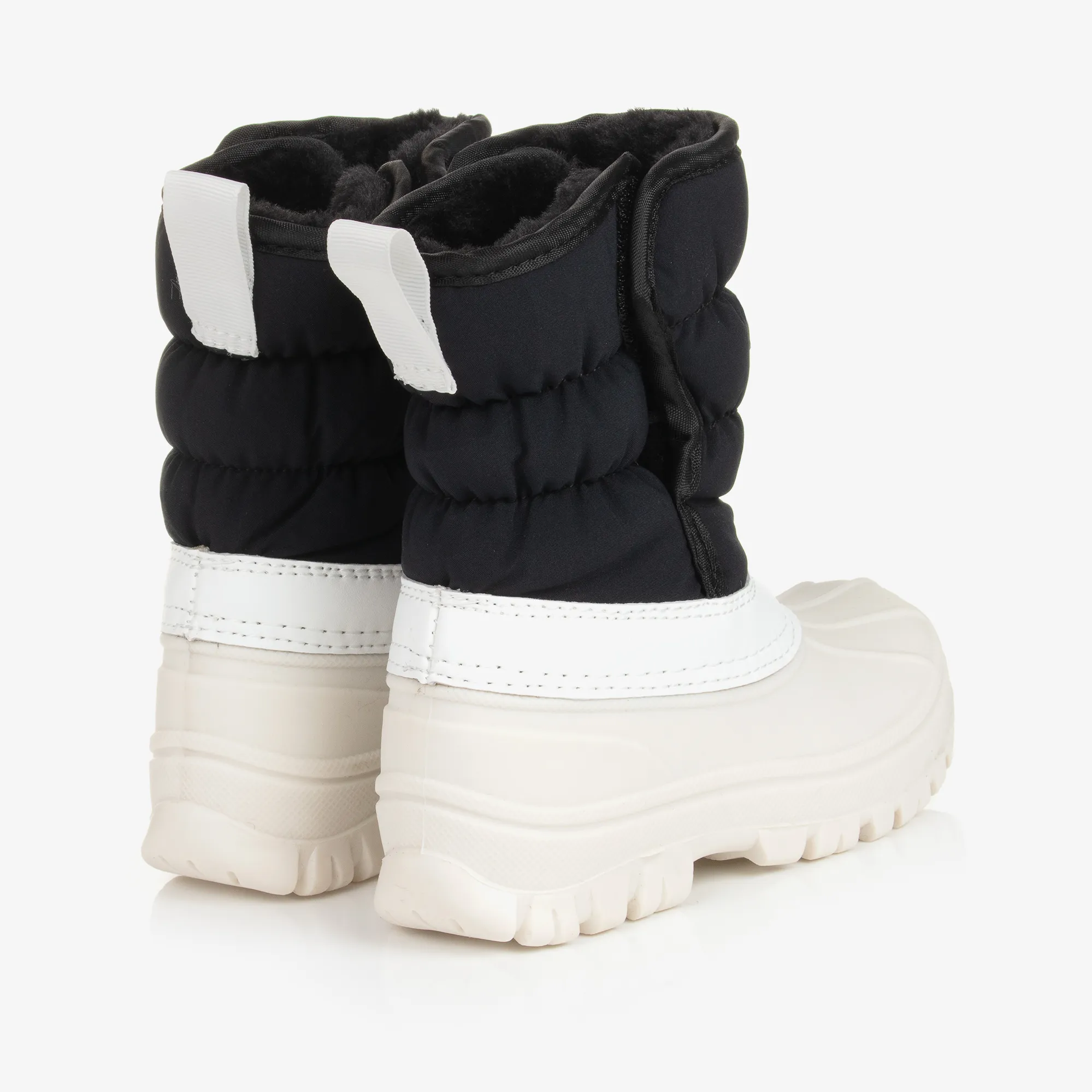 Black & White Waterproof Snow Boots