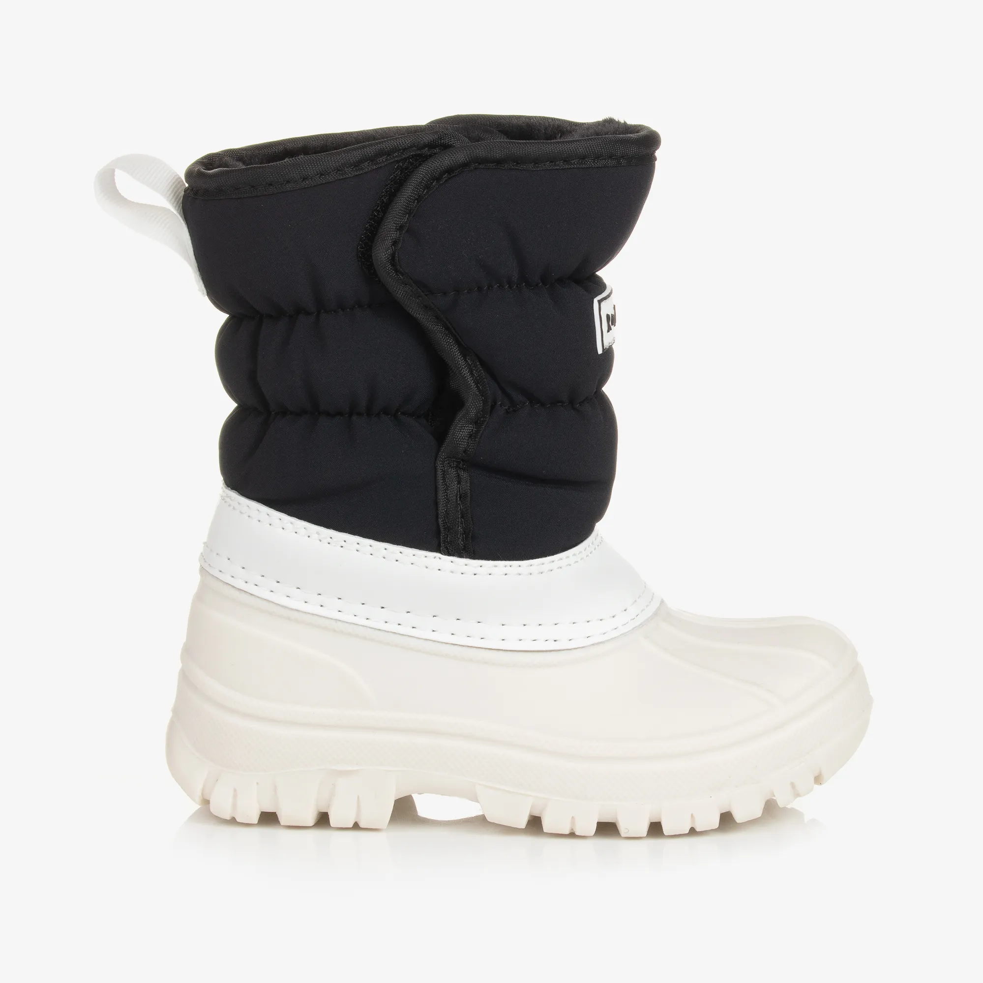 Black & White Waterproof Snow Boots