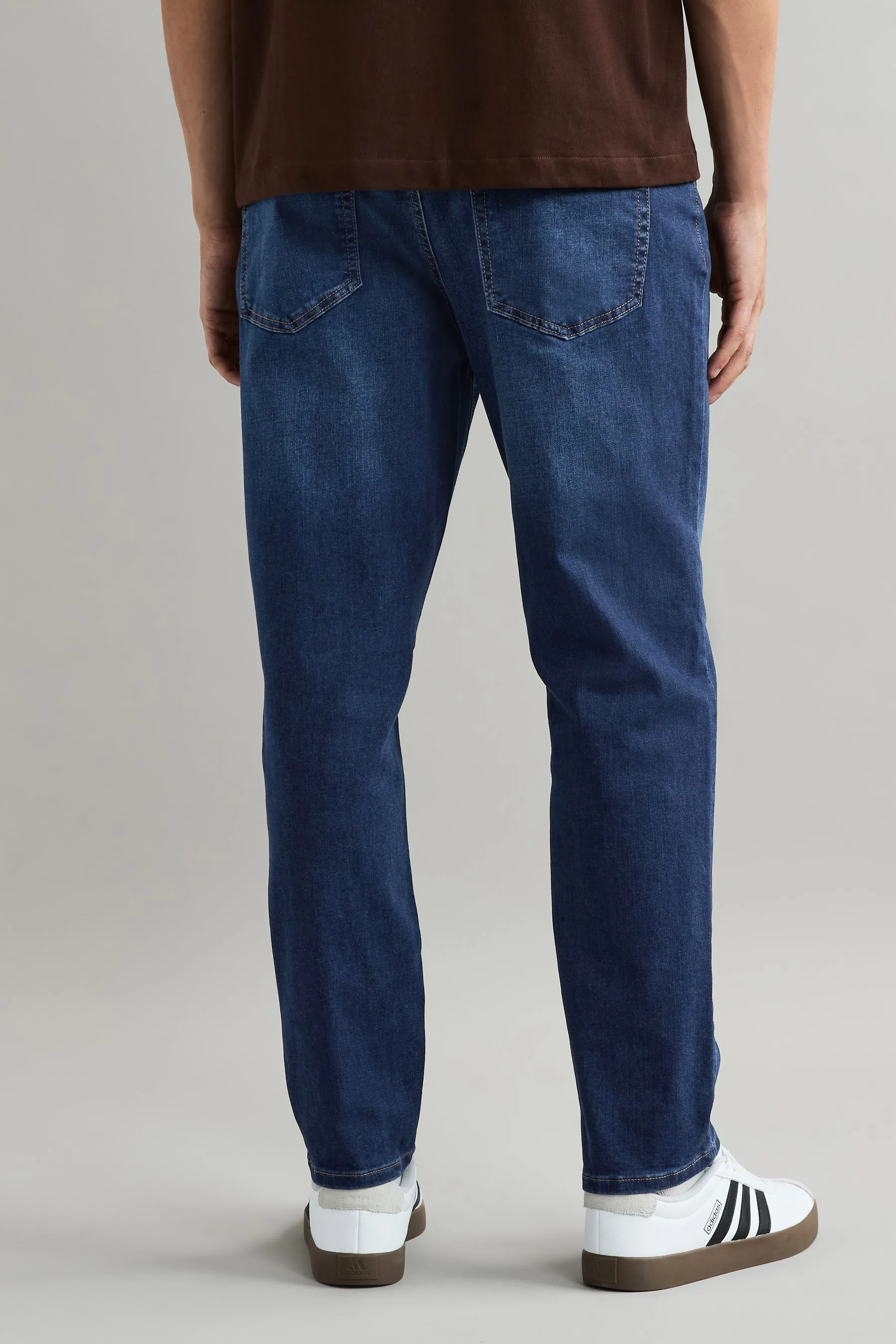 Blue Mid Regular Fit Classic Stretch Jeans