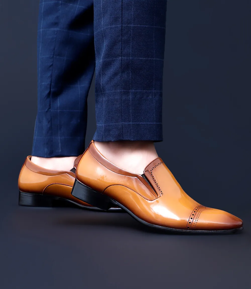 BM5052-TAN-Men Formal Slip-on's