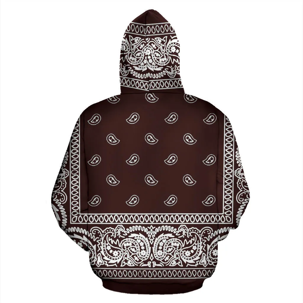 Brown Bandanna Hoodie