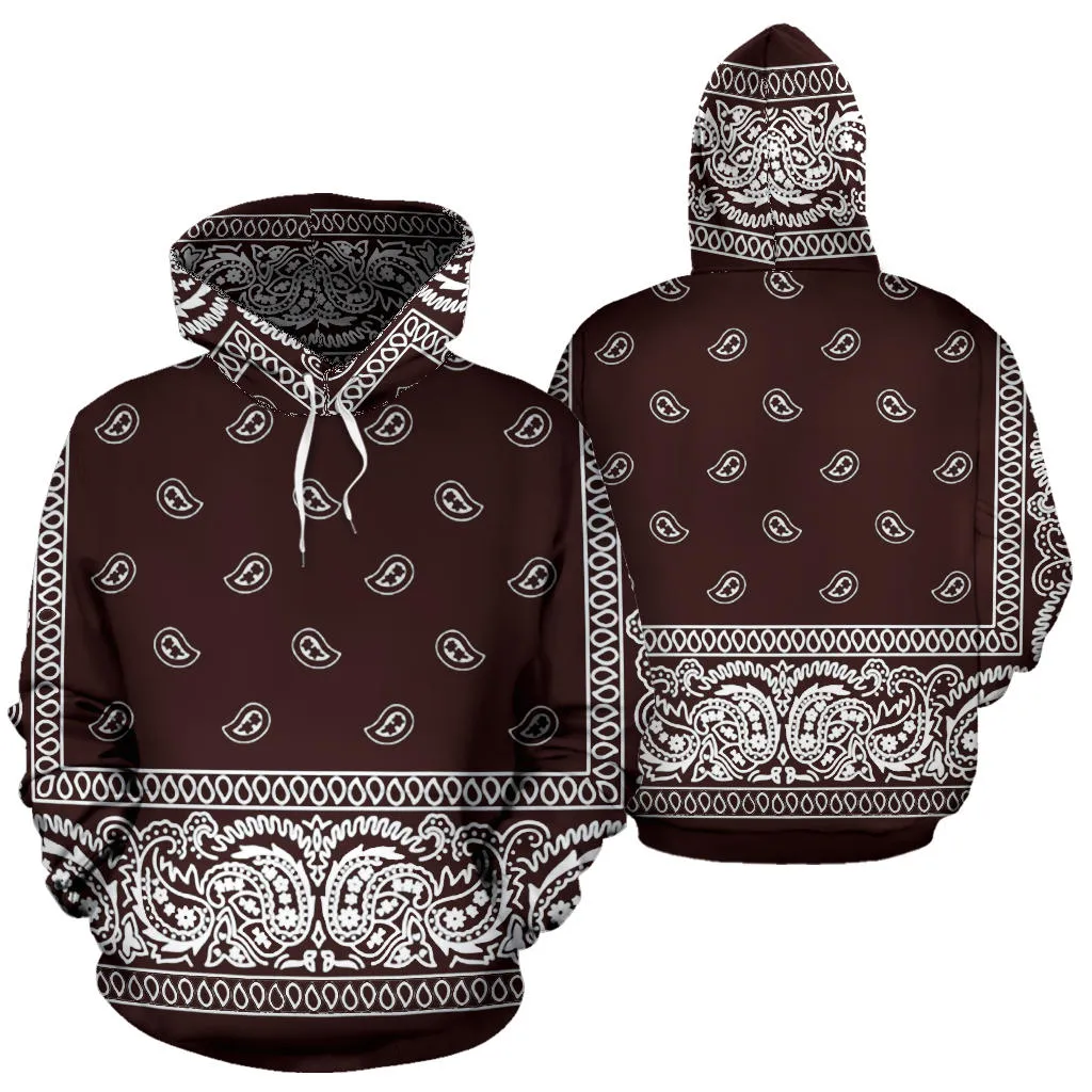 Brown Bandanna Hoodie