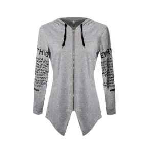 Casual Lady Swear Long Sleeve Hoodie Sweatshirt Hooded Coat Jacket Pullover SM6