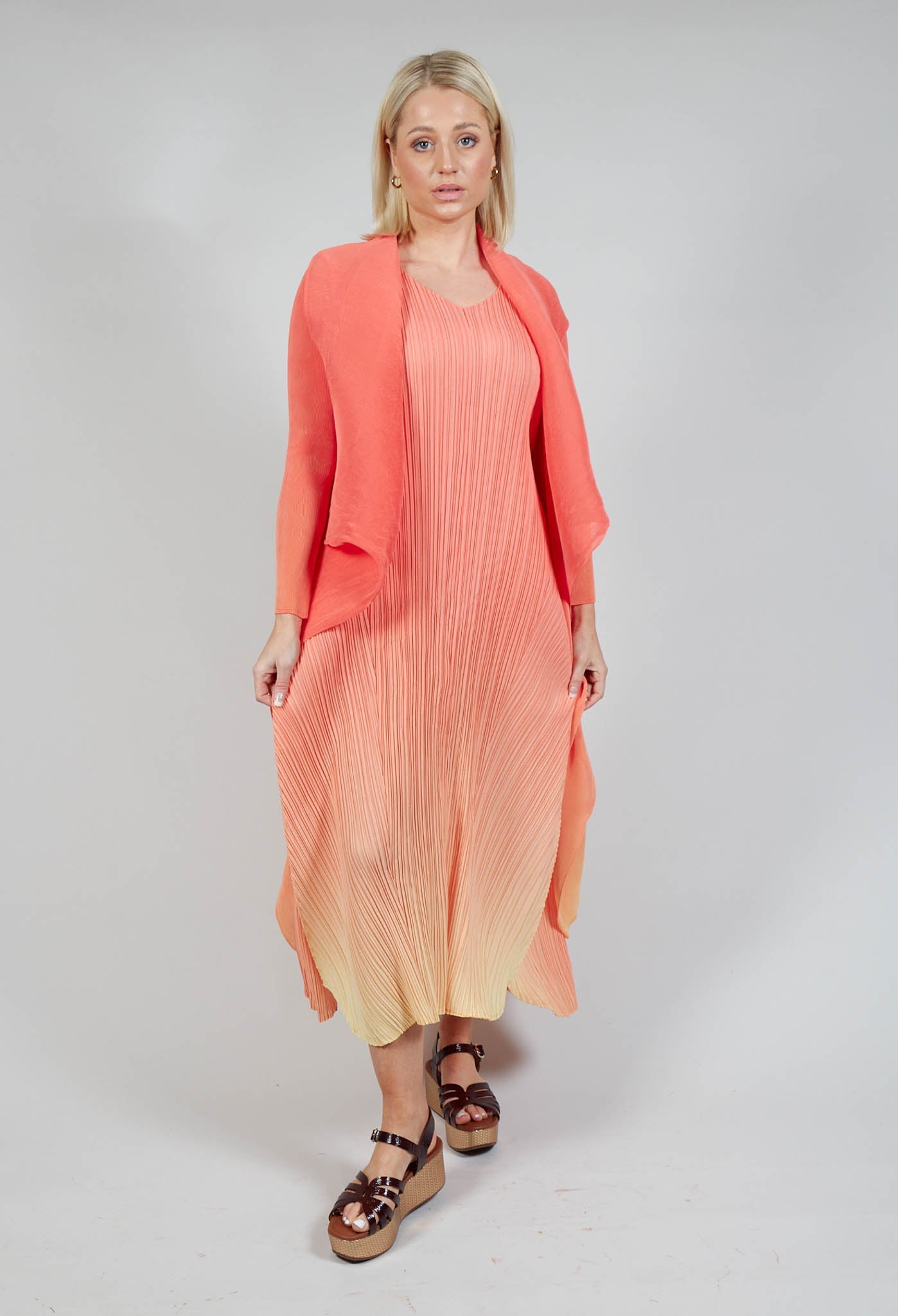 Collare Coat in Peach Lemonade