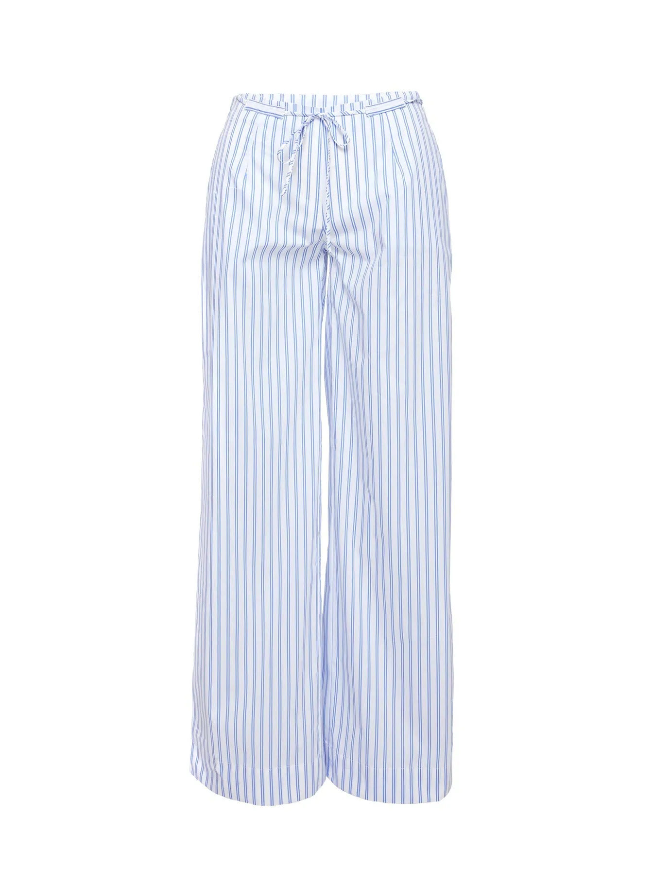 Collied Low Rise Pants Blue / White Stripe