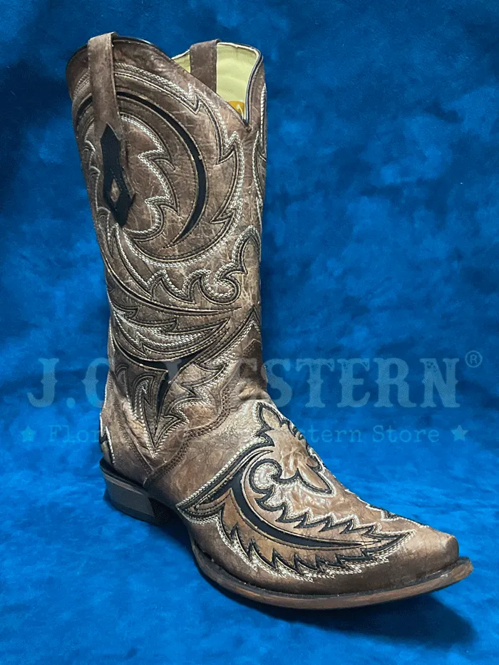 Corral C4075 Mens Inlay Embroidery Triad Western Boots Brown