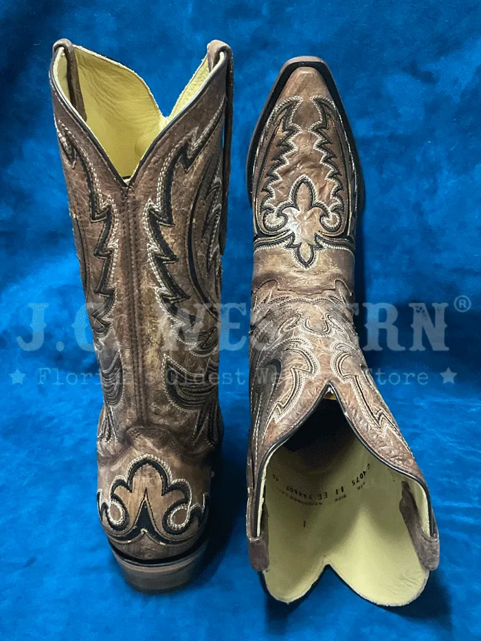 Corral C4075 Mens Inlay Embroidery Triad Western Boots Brown