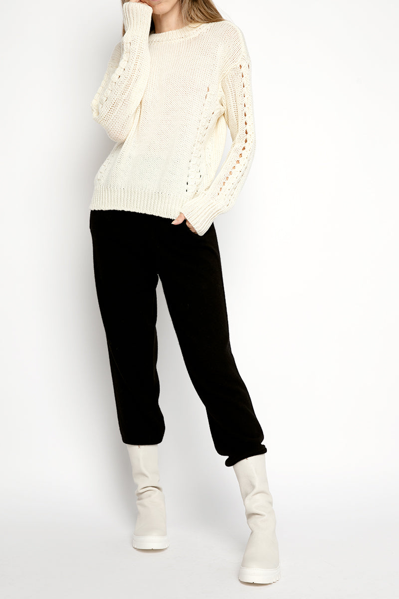 Crewneck Sweater in Ivory