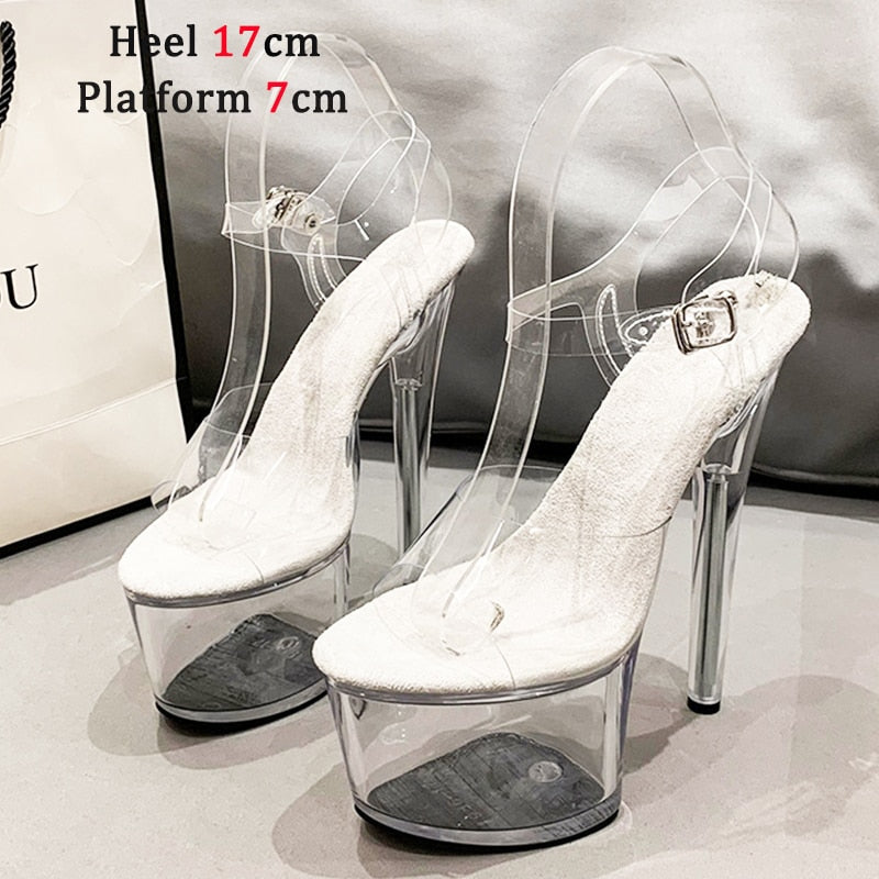 Crystal Show Heels Clear Shoes