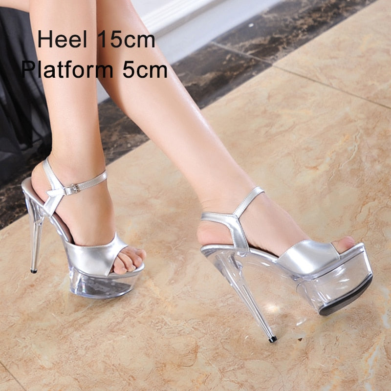 Crystal Show Heels Clear Shoes