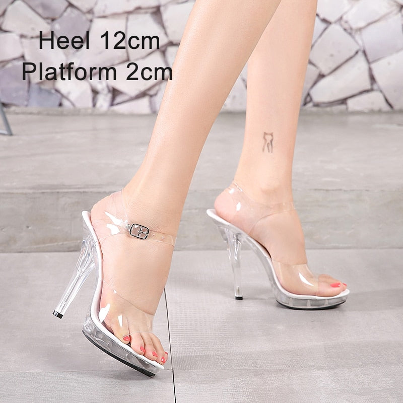 Crystal Show Heels Clear Shoes