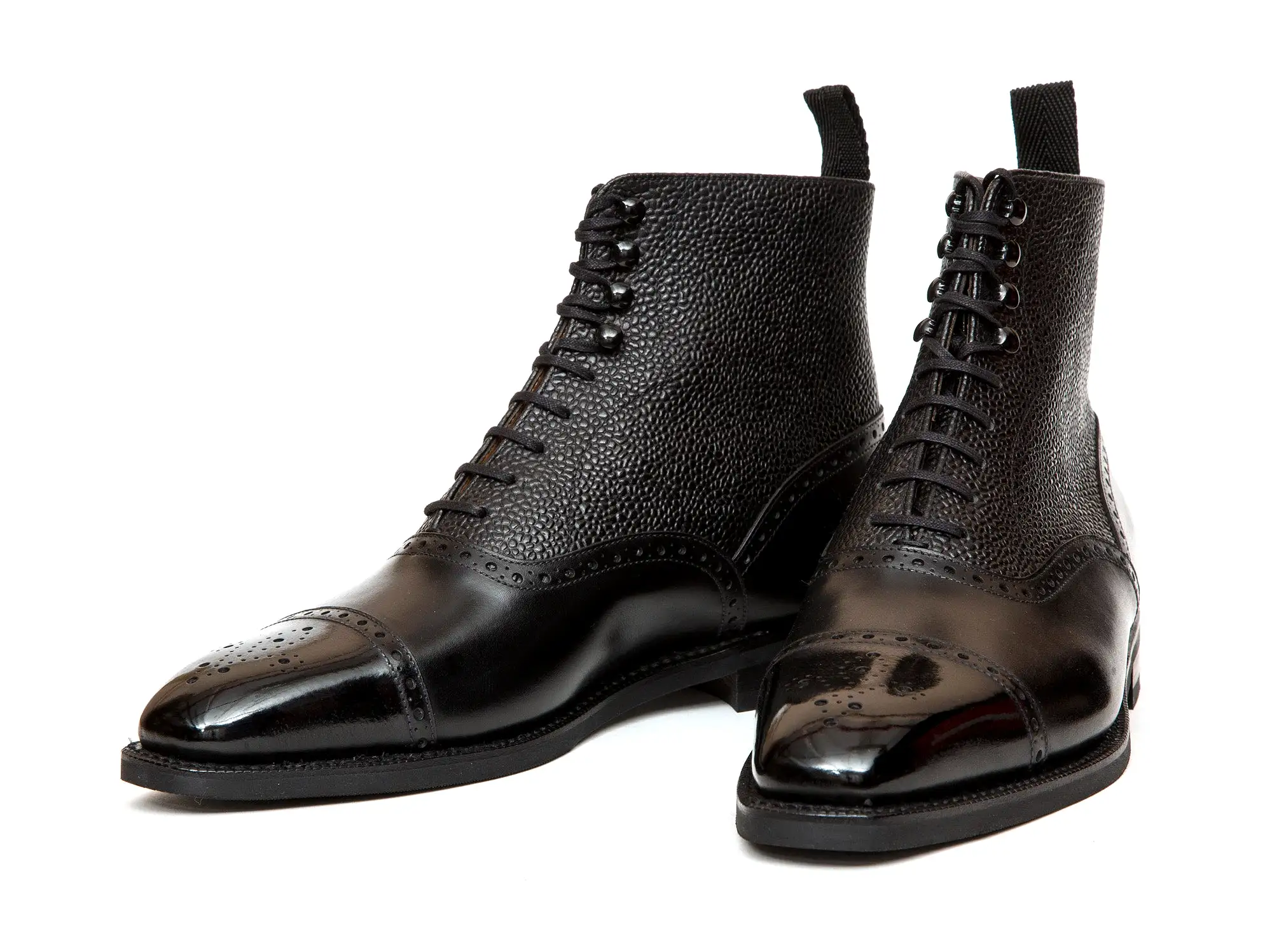 David - MTO - Black Calf / Black Country Calf - LPB Last - City Rubber Sole