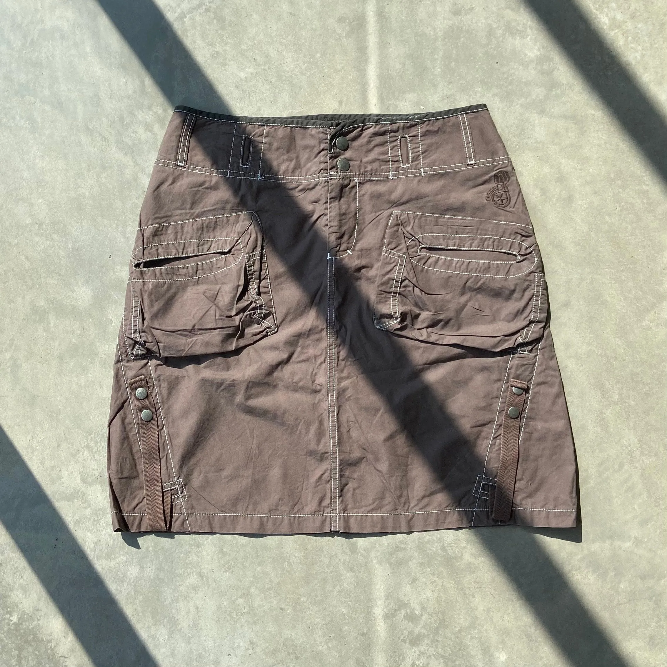 DIESEL BROWN CARGO POCKET SKIRT