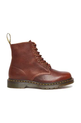 Dr. Martens leather biker boots 1460 Pascal women's brown color DM31976253