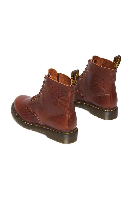 Dr. Martens leather biker boots 1460 Pascal women's brown color DM31976253