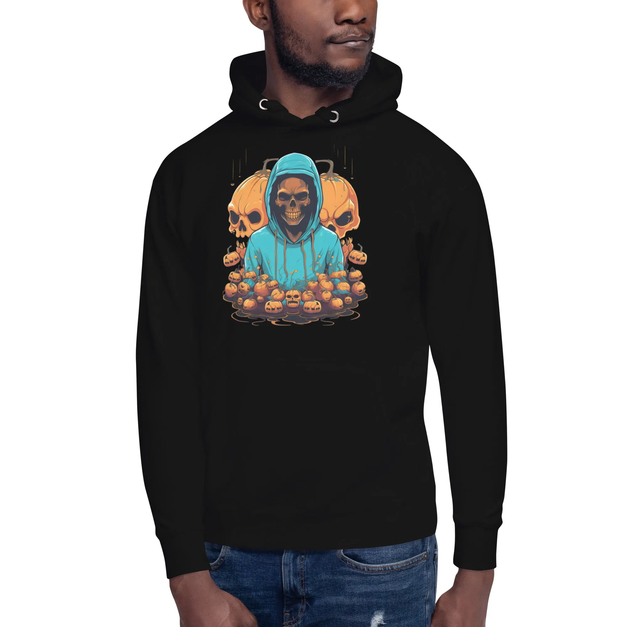 Embrace the Eerie with Halloween Skeleton Man Hoodies 001