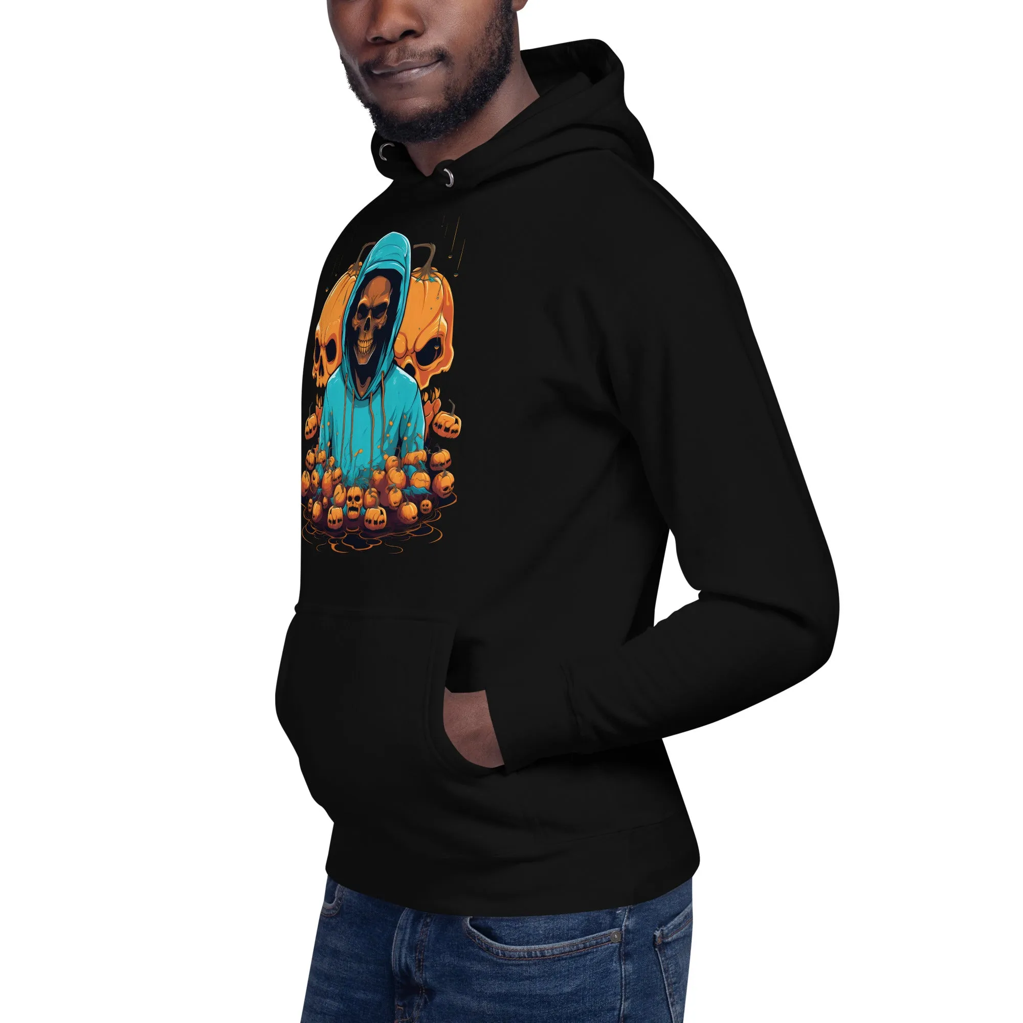 Embrace the Eerie with Halloween Skeleton Man Hoodies 001