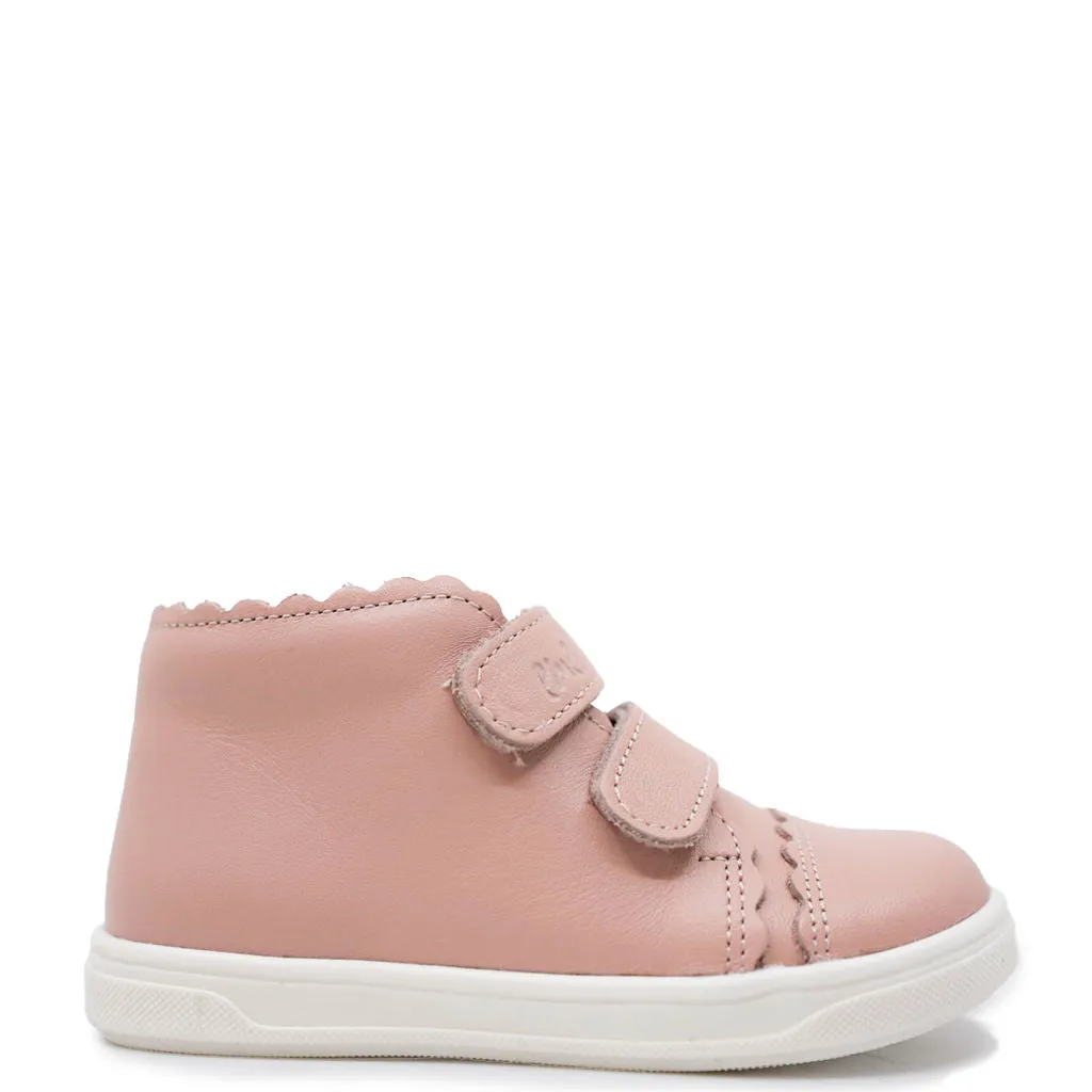 Emel Pink Scalloped Baby Sneaker