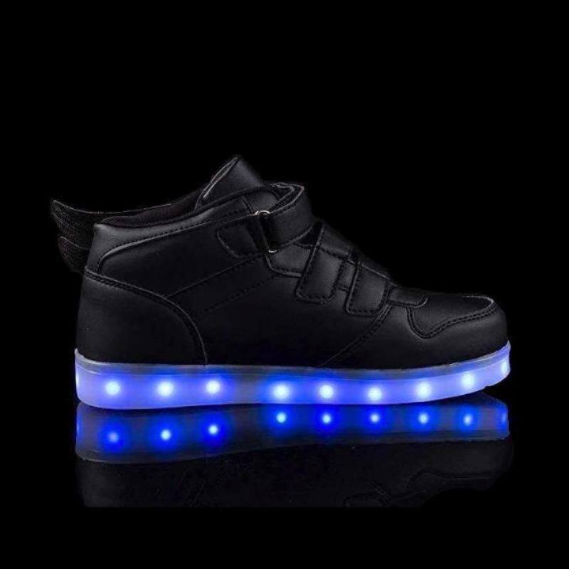 Flashez Black - LED Thunder Kids Shoes