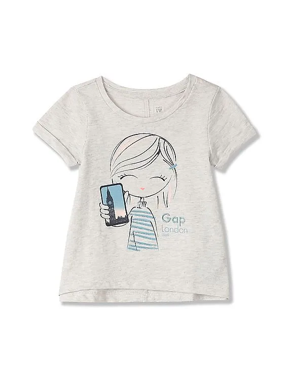 GAP Baby Grey Short Sleeve City Graphic Tee