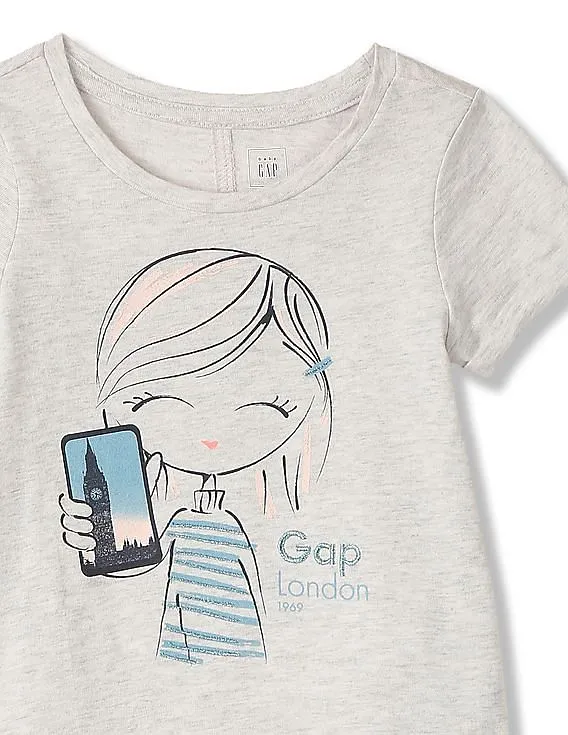 GAP Baby Grey Short Sleeve City Graphic Tee