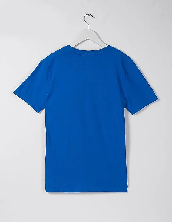 GAP Boys Blue Crew Neck Graphic Tee