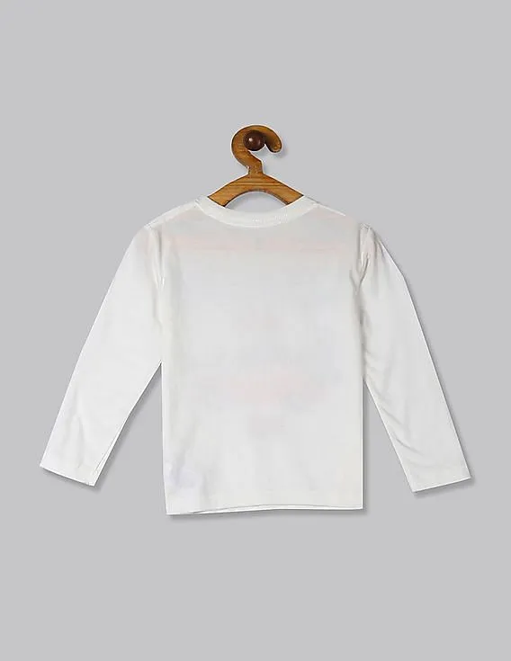 GAP Boys White Long Sleeve City Graphic T-Shirt