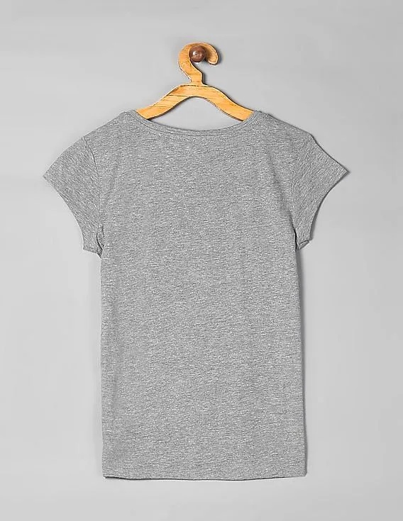 GAP Girls Grey Short Sleeve Graphic T-Shirt