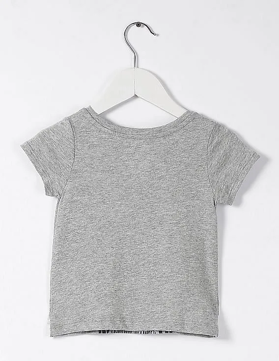 GAP Girls Grey Short Sleeve Graphic Tee